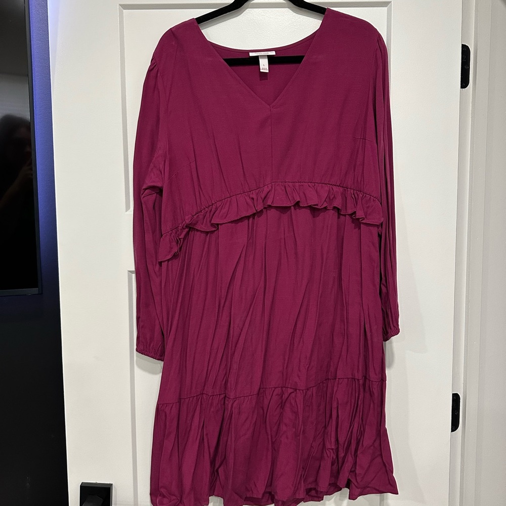 Elegant Magenta Dress